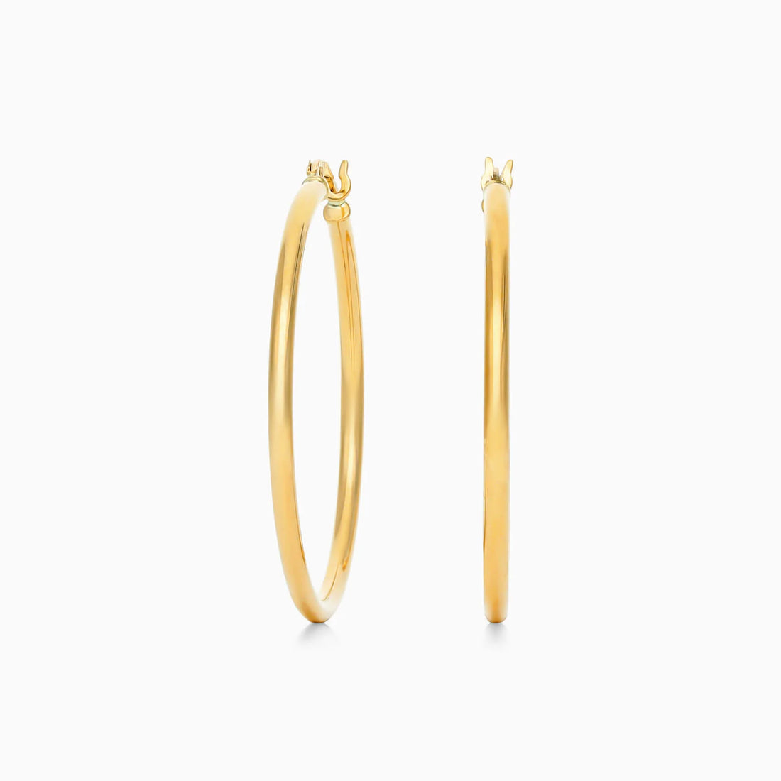 Brinco De Ouro 18k Argola De Luxo Padrao 3,5cm