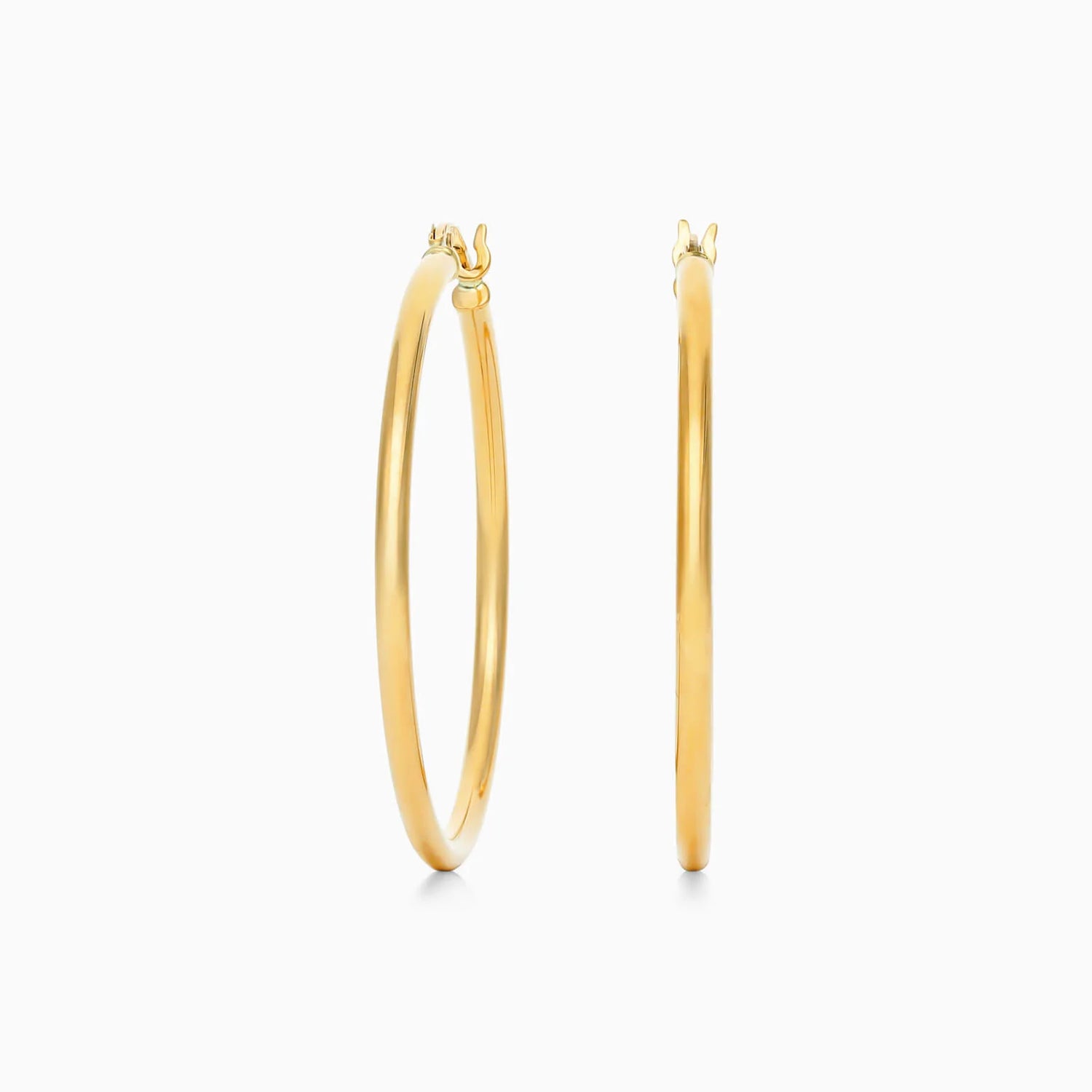 Brinco De Ouro 18k Argola De Luxo Padrao 3,5cm