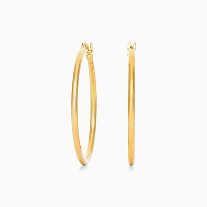 Brinco De Ouro 18k Argola De Luxo Padrao 3,5cm