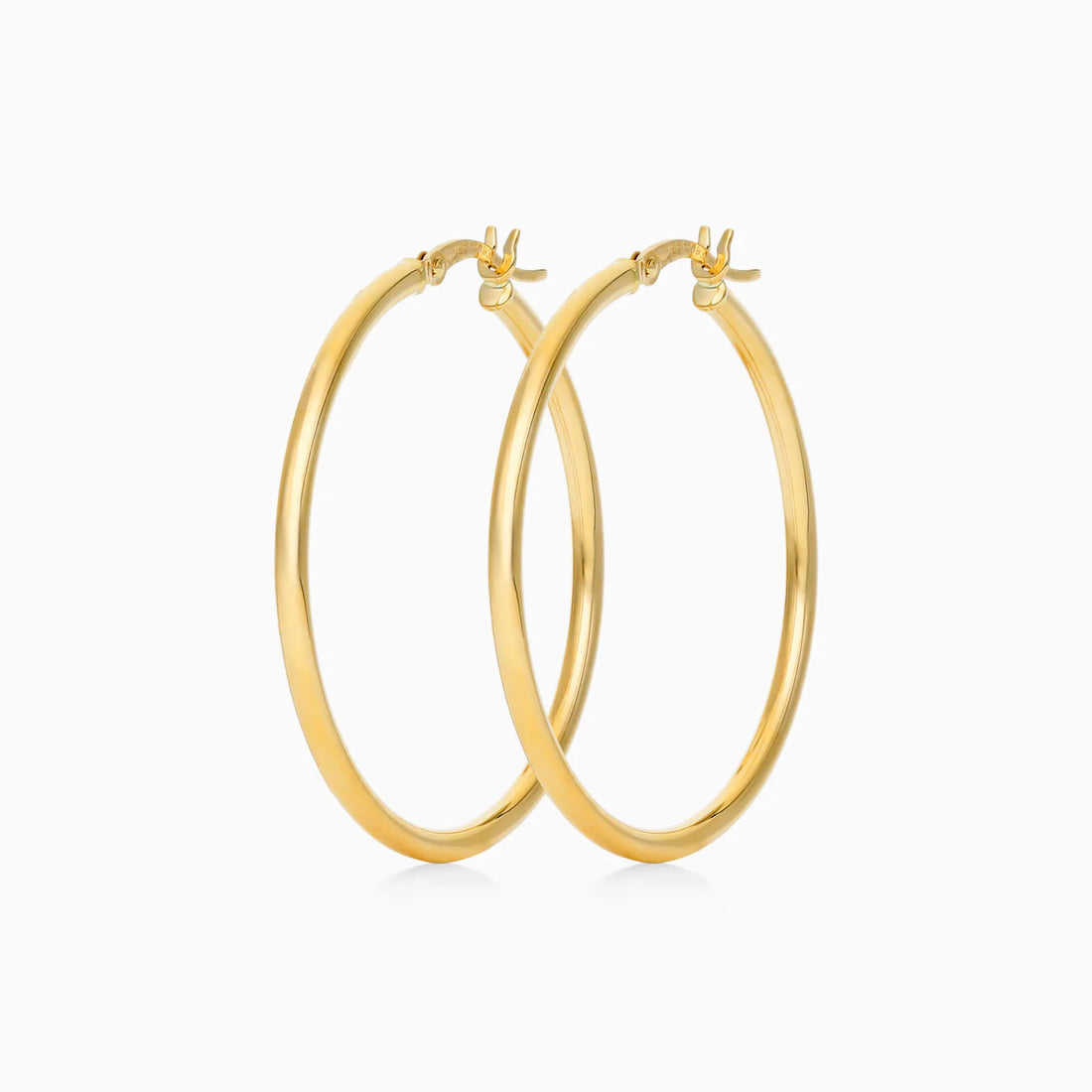 Brinco De Ouro 18k Argola De Luxo Padrao 3,5cm