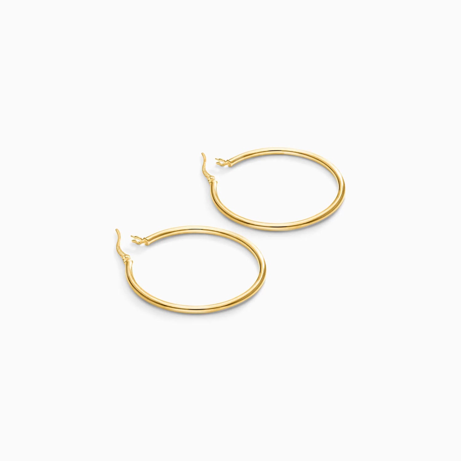 Brinco De Ouro 18k Argola De Luxo Padrao 3,5cm