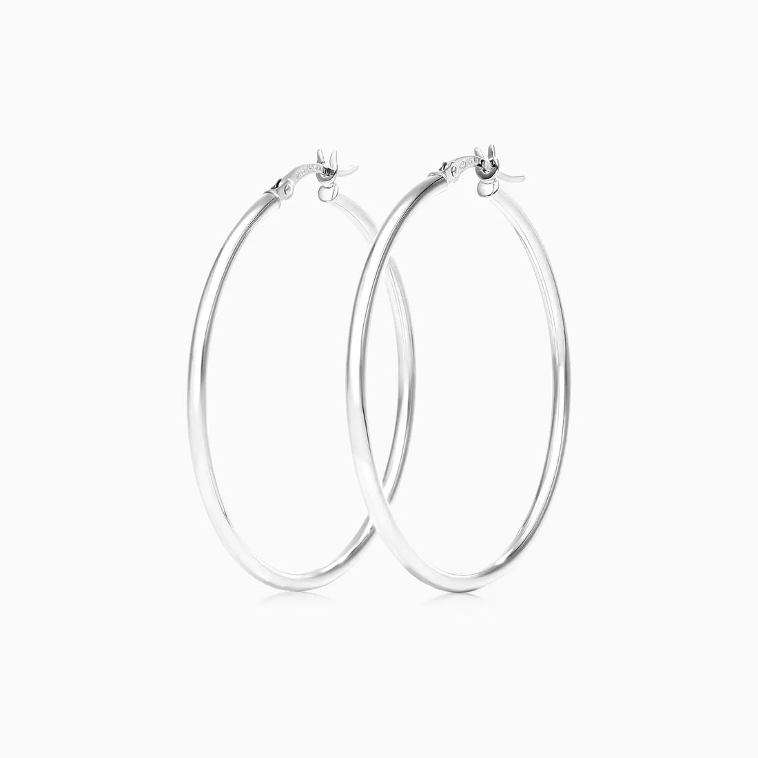 Brinco De Ouro 18k Argola De Luxo Padrao 4cm