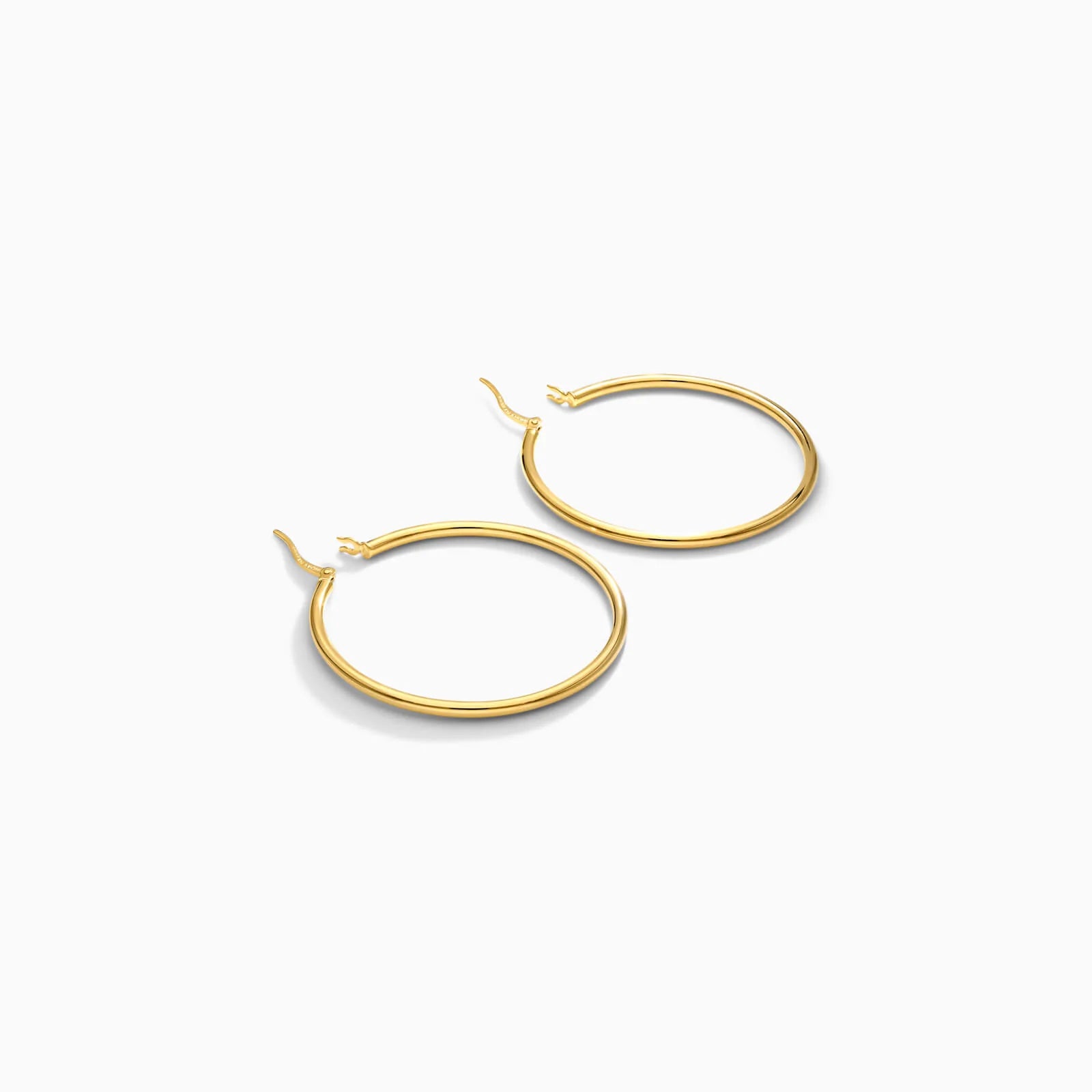 Brinco De Ouro 18k Argola De Luxo Padrao 4cm