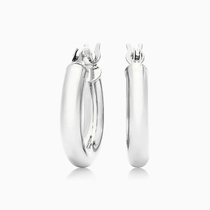 Brinco De Ouro 18k Argola De Luxo Padrao Tubo 1,5cm