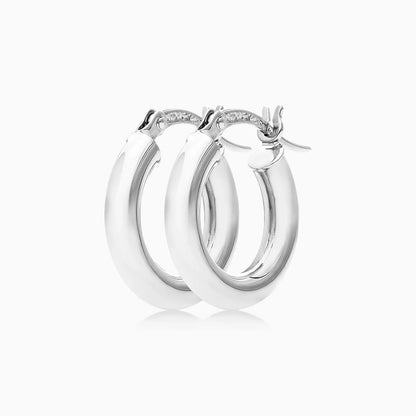 Brinco De Ouro 18k Argola De Luxo Padrao Tubo 1,5cm