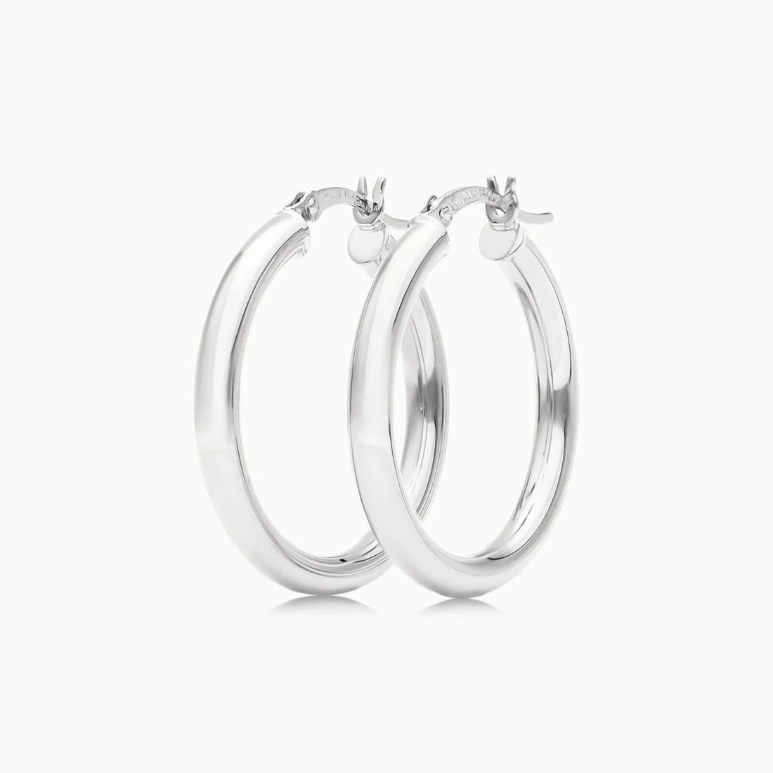 Brinco De Ouro 18k Argola De Luxo Padrao Tubo 2,5cm