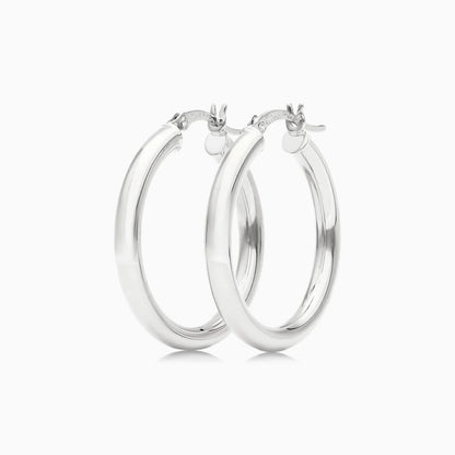 Brinco De Ouro 18k Argola De Luxo Padrao Tubo 2,5cm