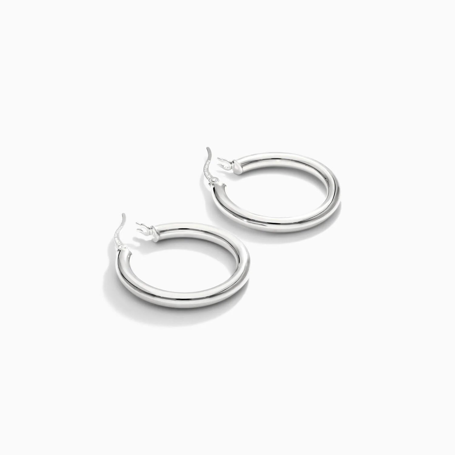 Brinco De Ouro 18k Argola De Luxo Padrao Tubo 2,5cm