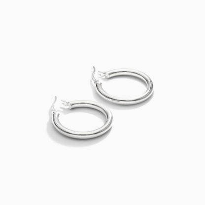 Brinco De Ouro 18k Argola De Luxo Padrao Tubo 2,5cm