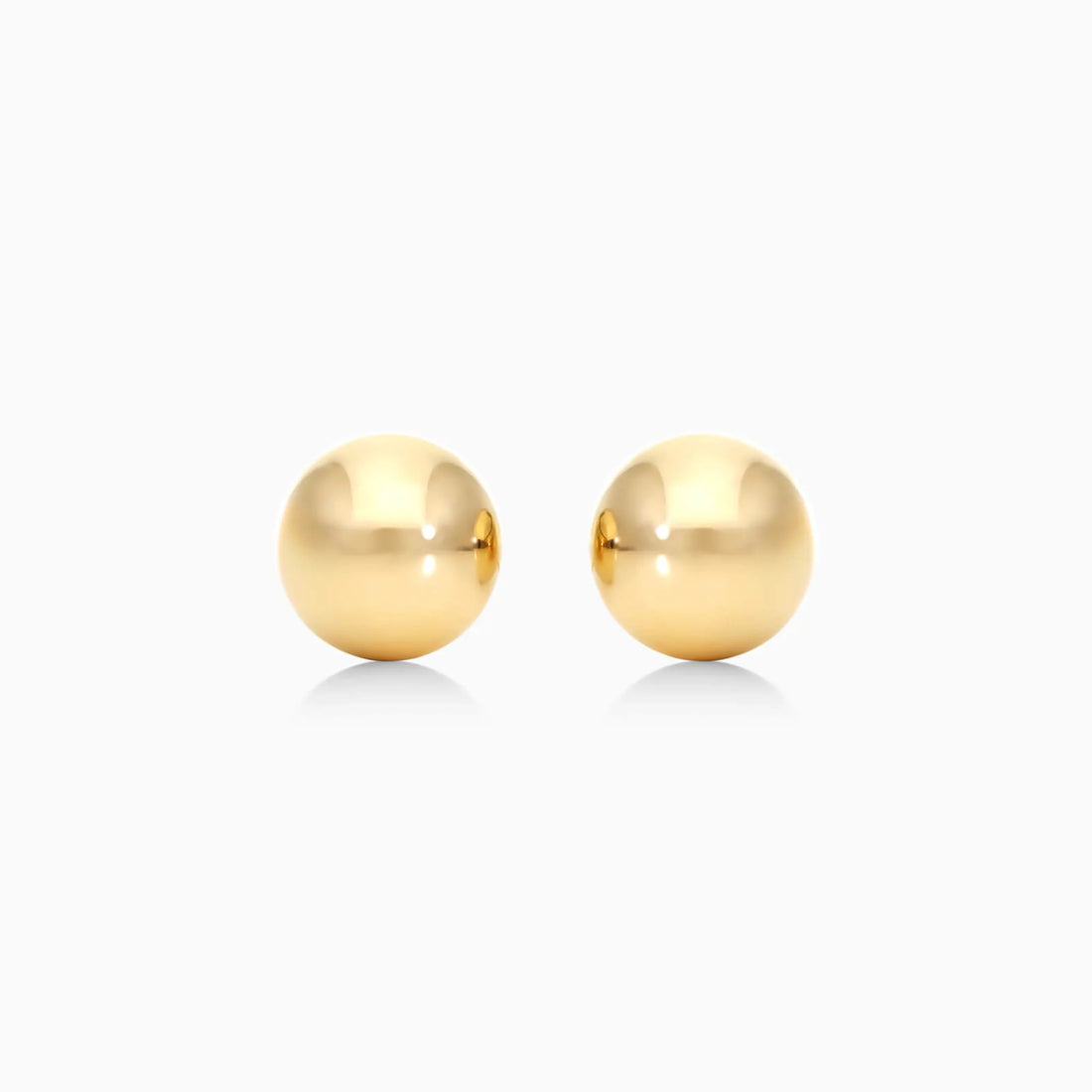 Brinco de Ouro 18k Feminino De Bolinha 7mm