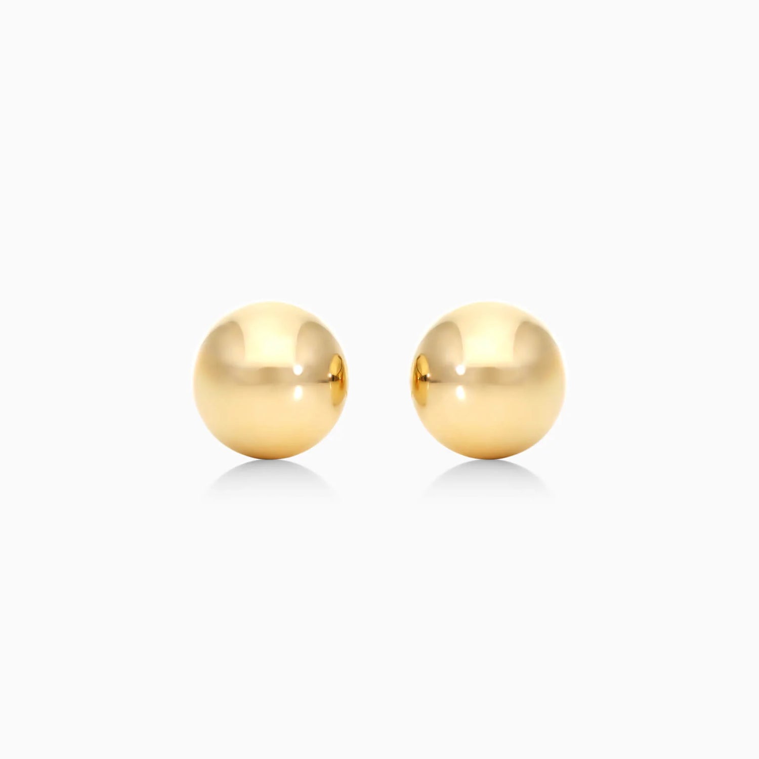 Brinco de Ouro 18k Feminino De Bolinha 7mm