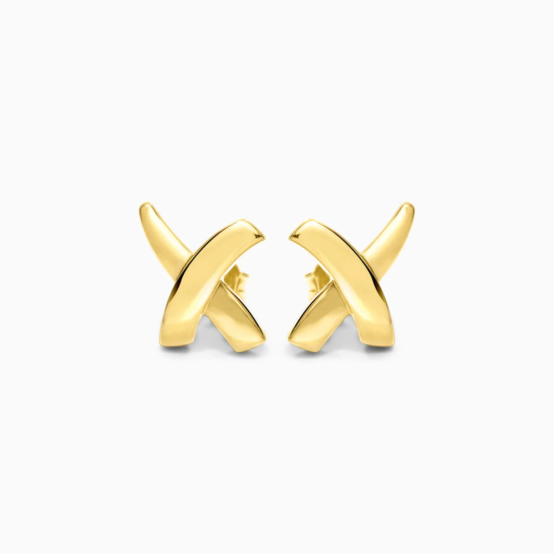 Brinco De Ouro 18k Cruzados De X