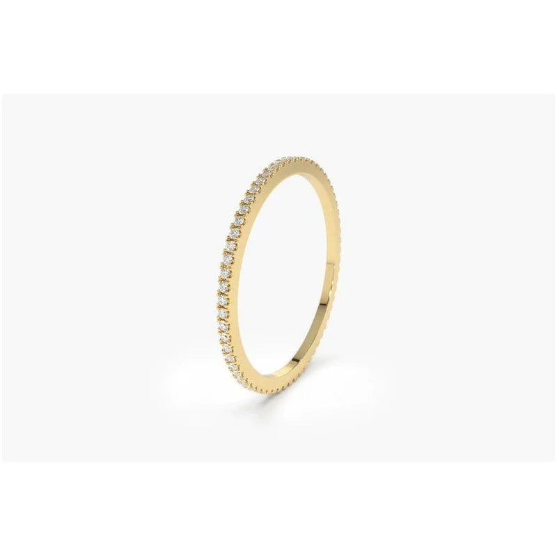 Anel Solitario De Ouro 18k Noivado Diamante  Meia Aliança