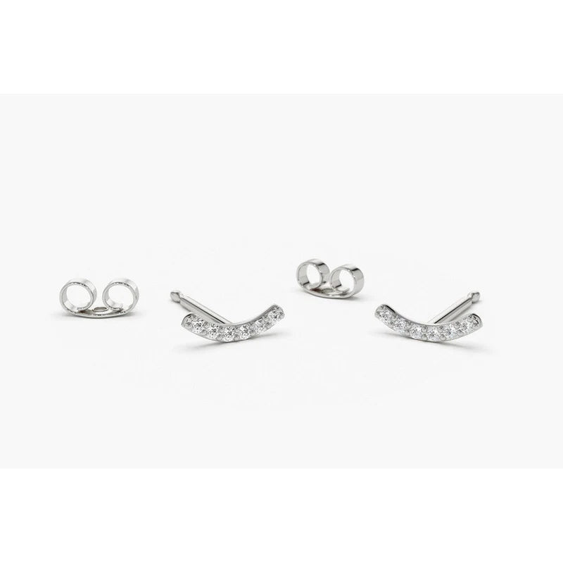 Brinco De Ouro Feminino Brilhante Diamante Piercing Luxo