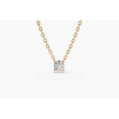 Colar Corrente Ouro18k Feminina Solitario Diamante Luxo 8pt