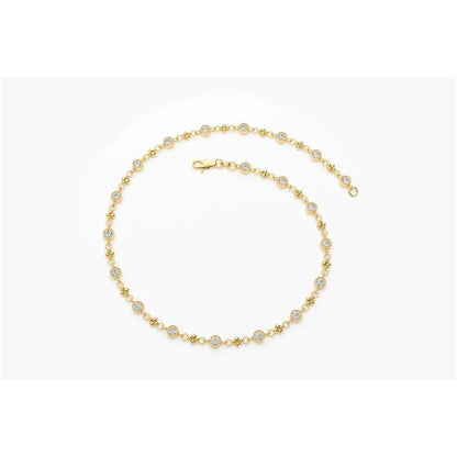 Pulseira Riviera Feminina De Ouro 18k Diamantes Brilhantes