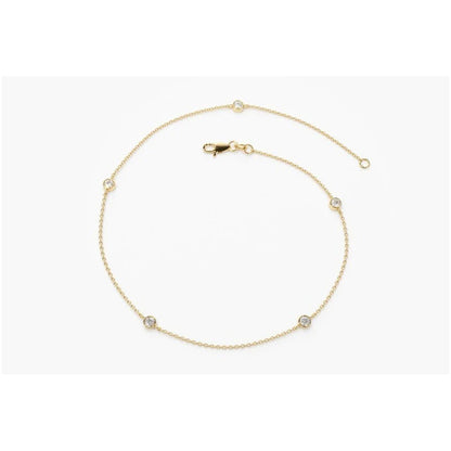 Pulseira de ouro feminina Bracelete Diamantes Luxo