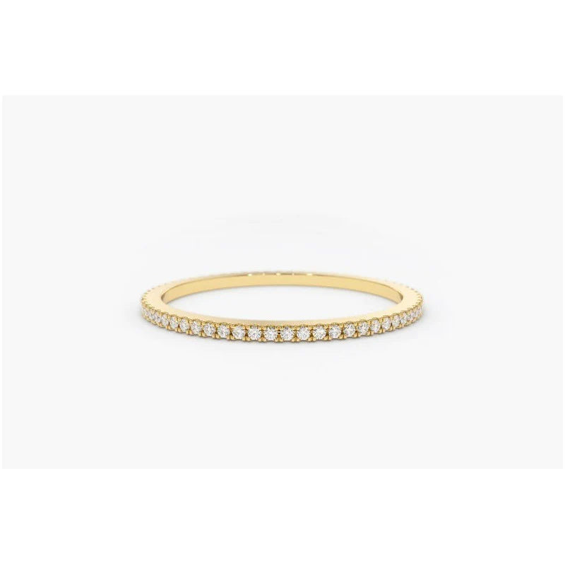 Anel Solitario De Ouro 18k Noivado Diamante  Meia Aliança