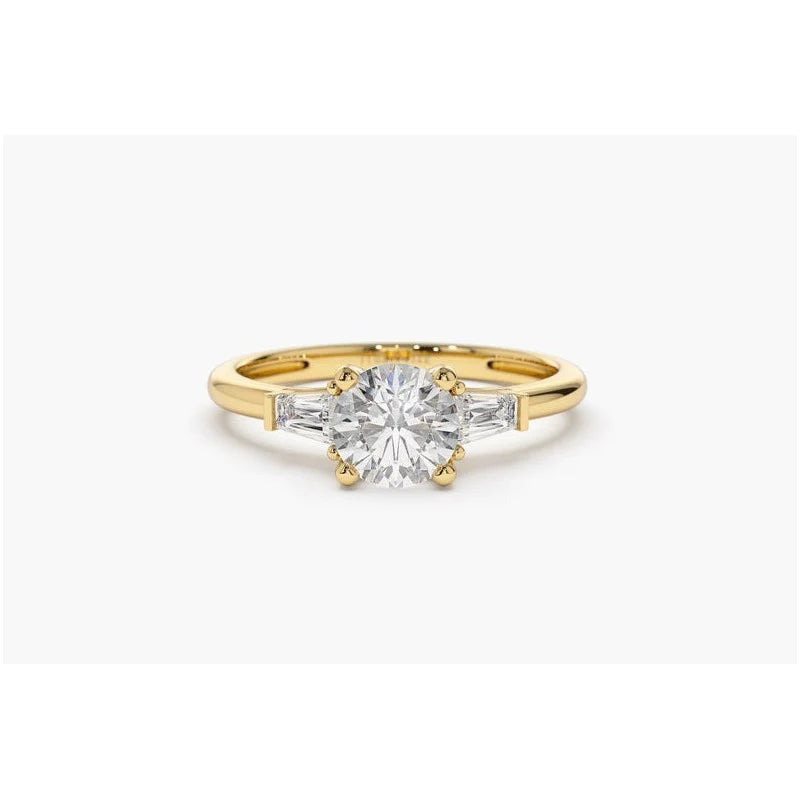 Anel Solitário De Ouro 18k Diamante Noivado 30 pts Luxo