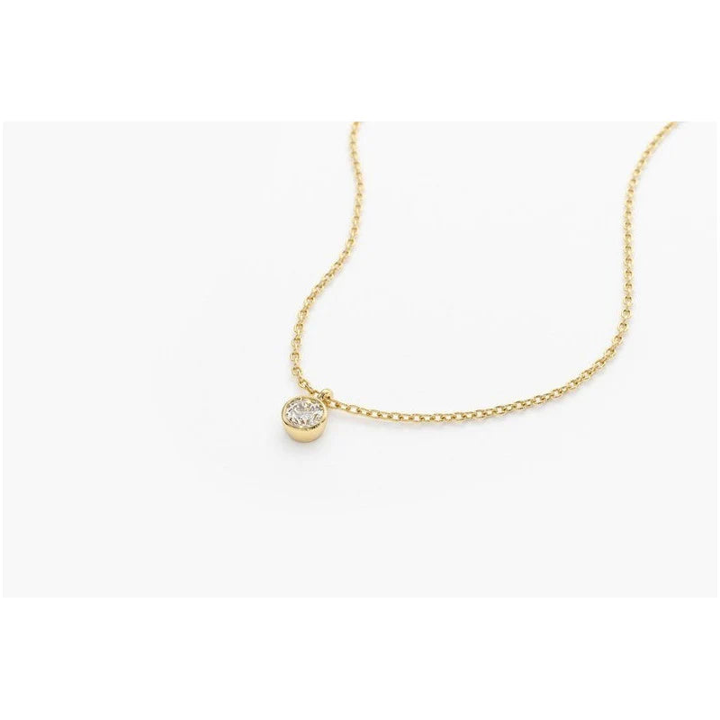 Colar Corrente Feminina Ouro18k Solitario Diamante Luxo 12pt