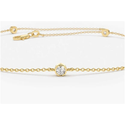 Pulseira de ouro feminina Bracelete Diamantes Luxo
