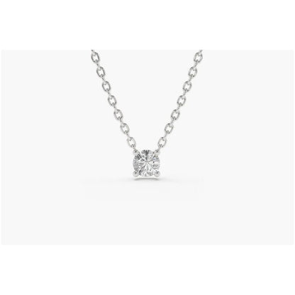 Colar Corrente Ouro18k Feminina Solitario Diamante Luxo 8pt