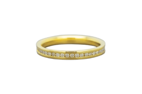 Anel de Ouro 18k Aparador   Aliança inteira de Diamantes da Eleonora