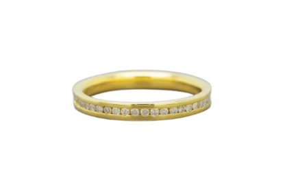 Anel de Ouro 18k Aparador   Aliança inteira de Diamantes da Eleonora