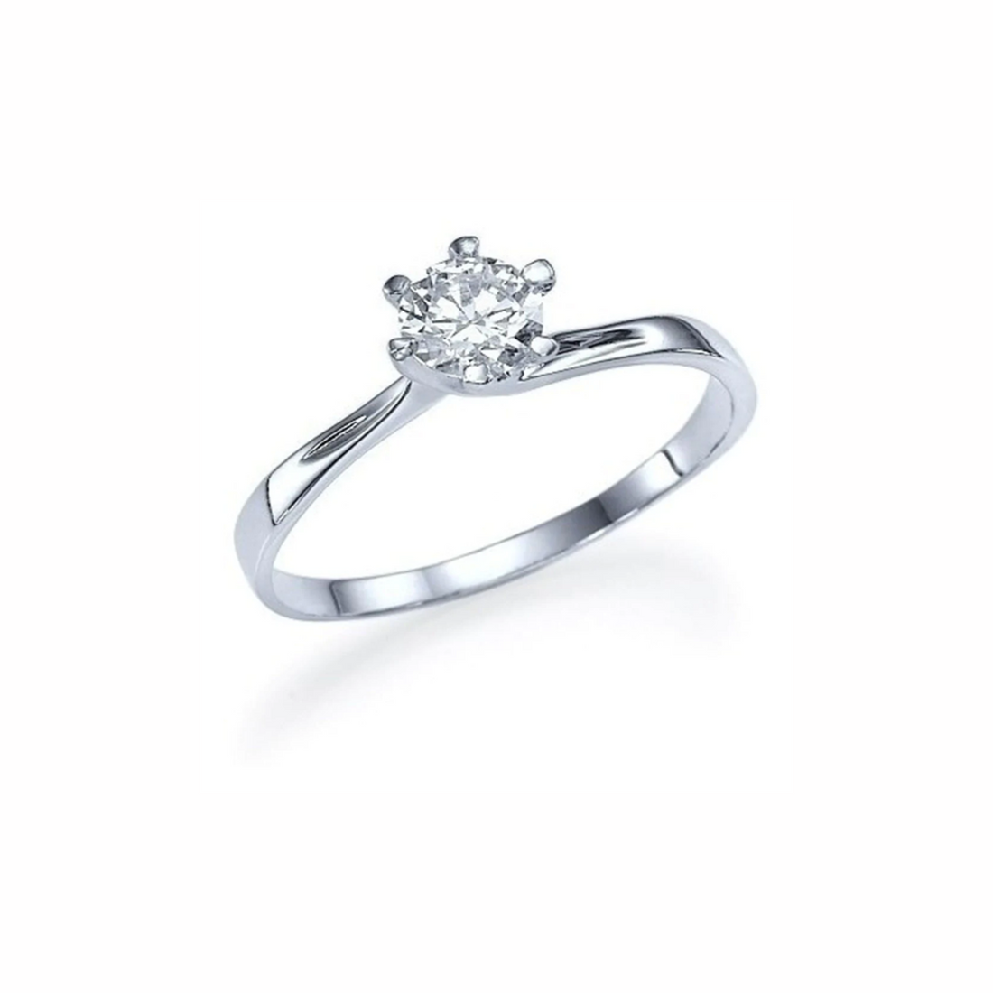 Anel de Noivado Solitario De Diamante Ouro 18k Nery