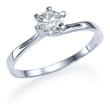 Anel de Noivado Solitario De Diamante Ouro 18k Nery