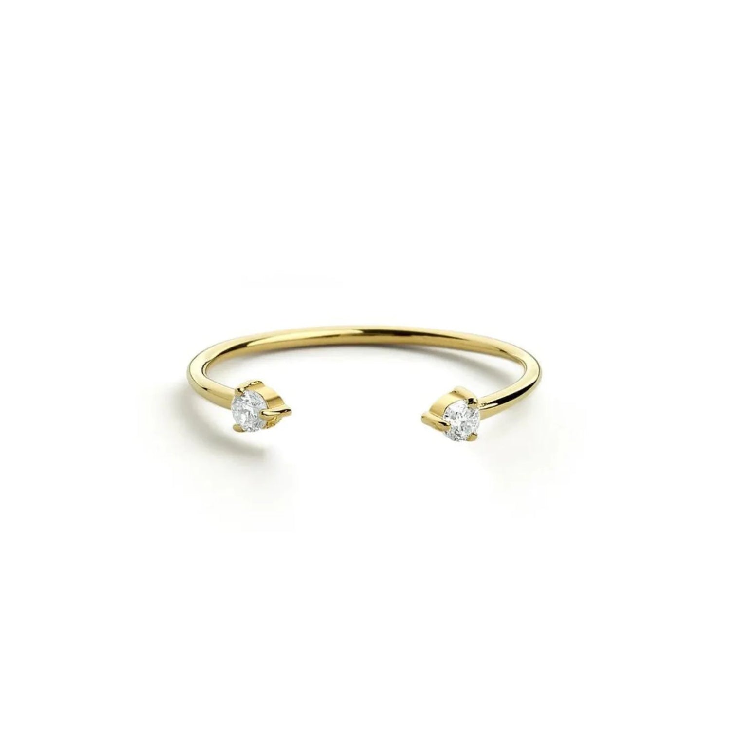 Anel  De Diamante  em Ouro 18k De Luxo
