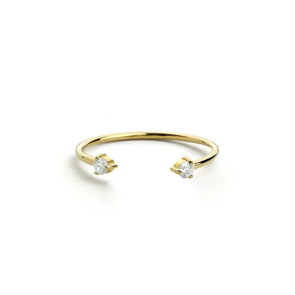 Anel  De Diamante  em Ouro 18k De Luxo