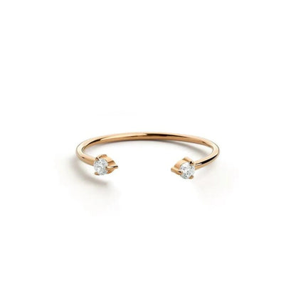 Anel  De Diamante  em Ouro 18k De Luxo