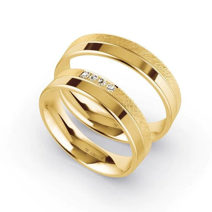 Par de Alianças de casamento noivado  ouro 18k diamantes 5mm Verae