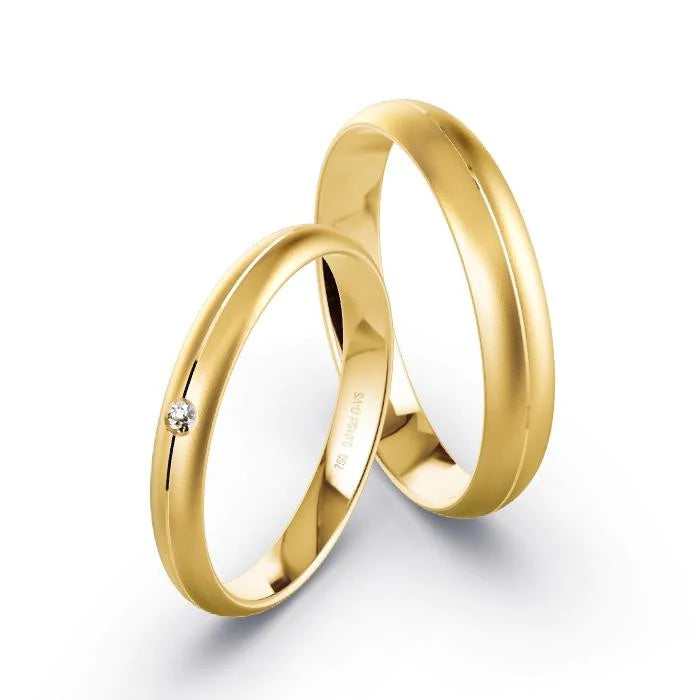 Alianças de casamento noivado  ouro 18k diamantes Lady