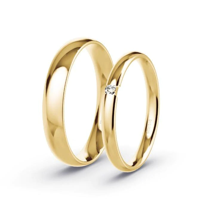 Alianças de casamento noivado  ouro 18k diamantes  3,5mm eternat
