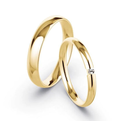 Alianças de casamento noivado  ouro 18k diamantes  3,5mm eternat