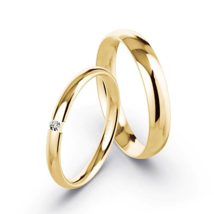 Alianças de casamento noivado  ouro 18k diamantes  3,5mm eternat