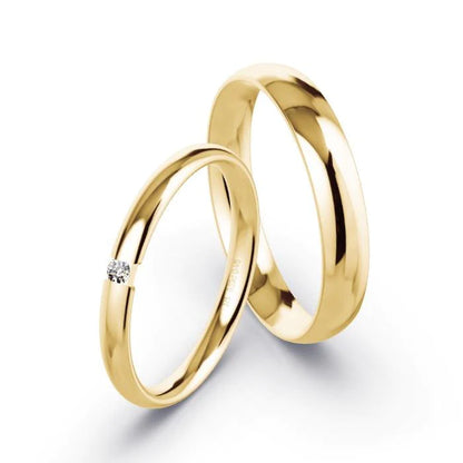 Alianças de casamento noivado  ouro 18k diamantes  3,5mm eternat