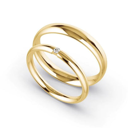Alianças de casamento noivado  ouro 18k diamantes  3,5mm eternat