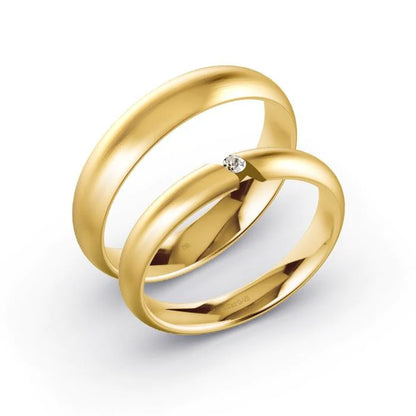 Par de Alianças de casamento noivado  ouro 18k diamantes Vero