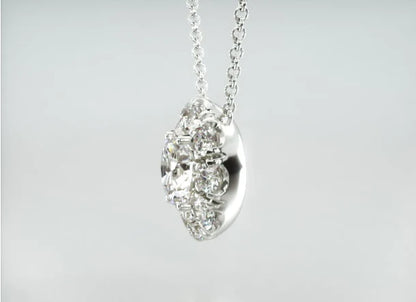 Colar Corrente Feminina   Ouro18k Solitario Diamante Luxo 100 pontos