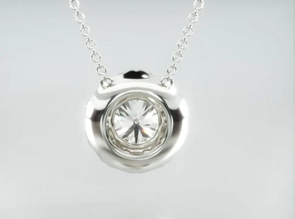 Colar Corrente Feminina   Ouro18k Solitario Diamante Luxo 100 pontos