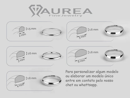 Aliança de noivado casamento ouro 18k 2 Gramas 2 mm tradiction