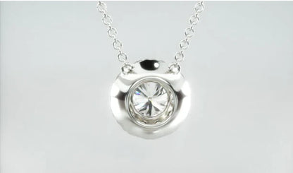 Colar Corrente Feminina Ouro18k Solitario Diamante Luxo 50pontos