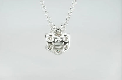 Colar Corrente Feminina   Ouro18k Solitario Diamante Luxo Vieiras 70 pontos