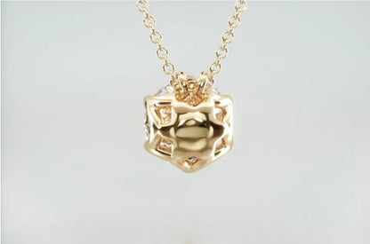 Colar Corrente Feminina Ouro18k Solitario Diamante Luxo  100 pontos