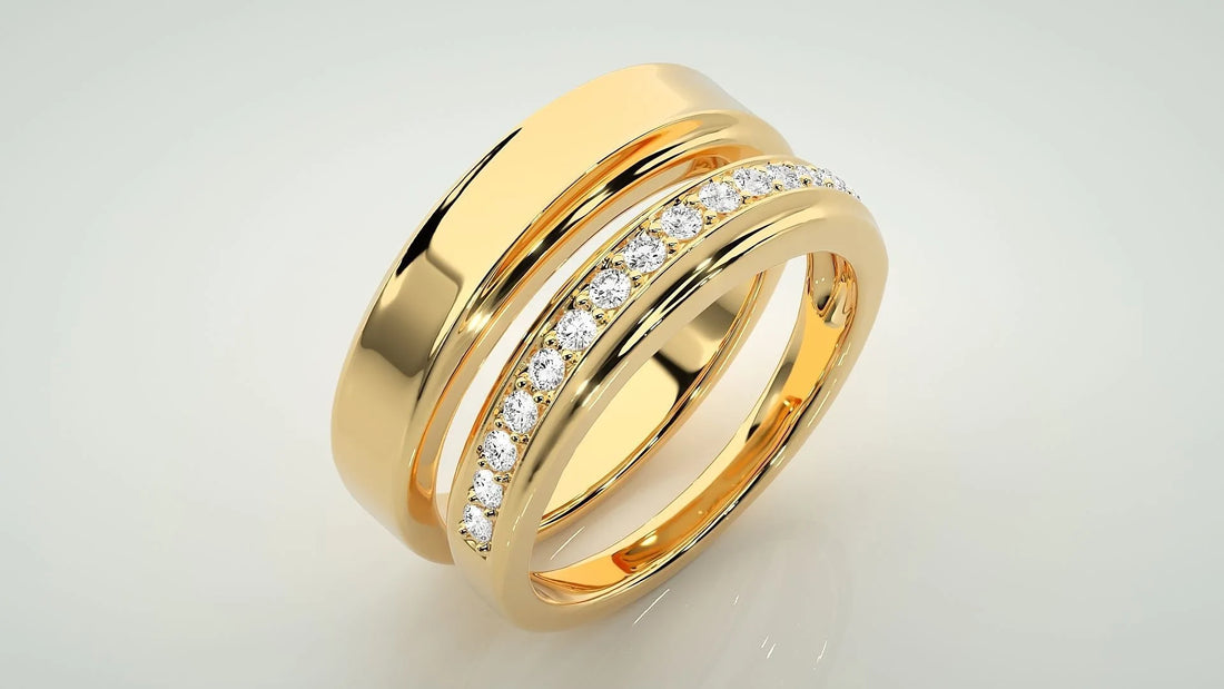 Par de Alianças Casamento Noivado Ouro 18k Diamantes Star