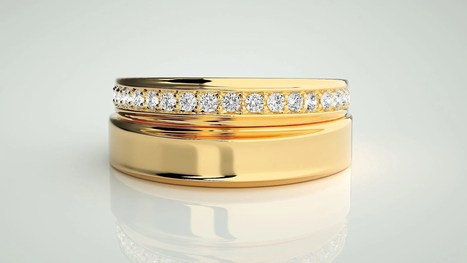Par de Alianças Casamento Noivado Ouro 18k Diamantes Star