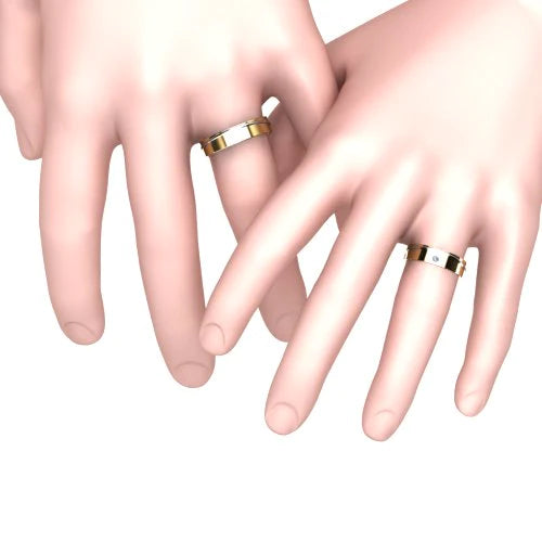 Par de Alianças de Casamento Noivado em Ouro 18k 5mm Liss